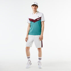 Men's Slim Fit Lacoste Tennis Seamless Effect Polo Shirt