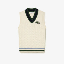 Load image into Gallery viewer, Unisex Lacoste Cable Knit Sweater Vest in Organic Cotton
