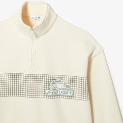 Men’s Lacoste Zip Neck Loose Fit Organic Cotton Sweatshirt