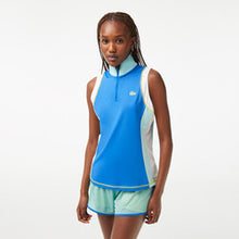 Load image into Gallery viewer, Women’s Lacoste Tennis Sleeveless Zip Neck Polo
