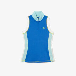 Women’s Lacoste Tennis Sleeveless Zip Neck Polo